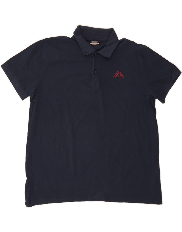 KAPPA Mens Polo Shirt 2XL Navy Blue Cotton Vintage Kappa and Second-Hand Kappa from Messina Hembry 