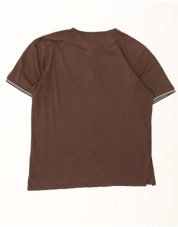 Camiseta masculina Champion 2XL listrada marrom