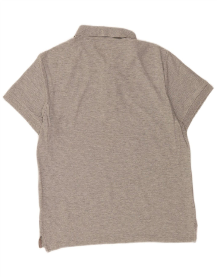 Camisa polo masculina Nike médio cinza manchado de algodão