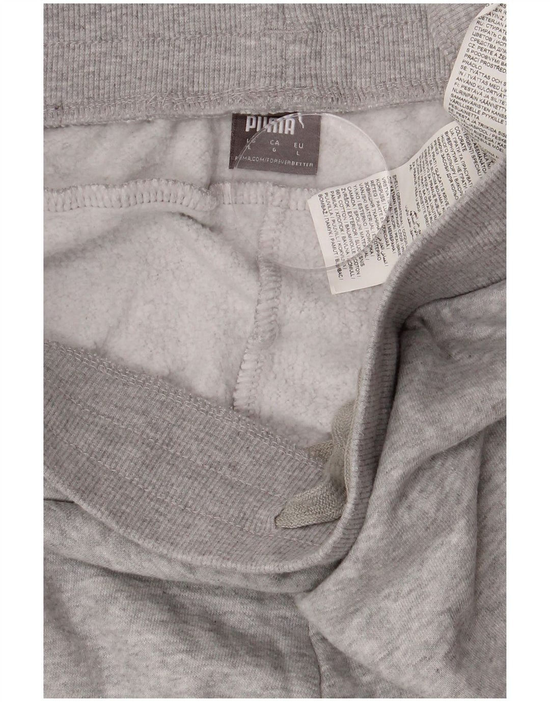 Calça de treino masculina Puma Joggers grande poliéster manchado cinza
