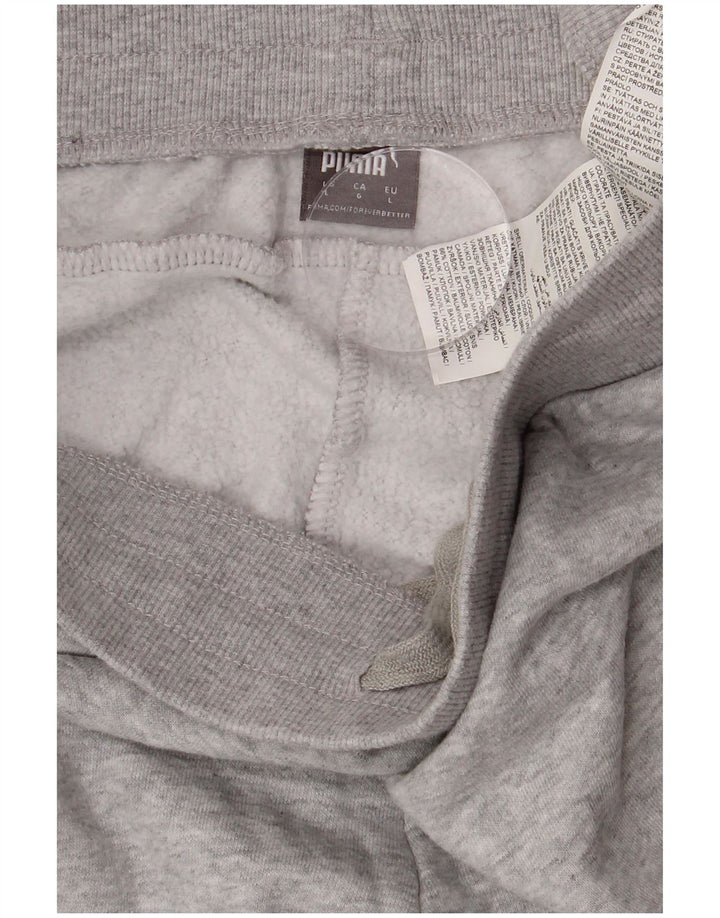 Calça de treino masculina Puma Joggers grande poliéster manchado cinza