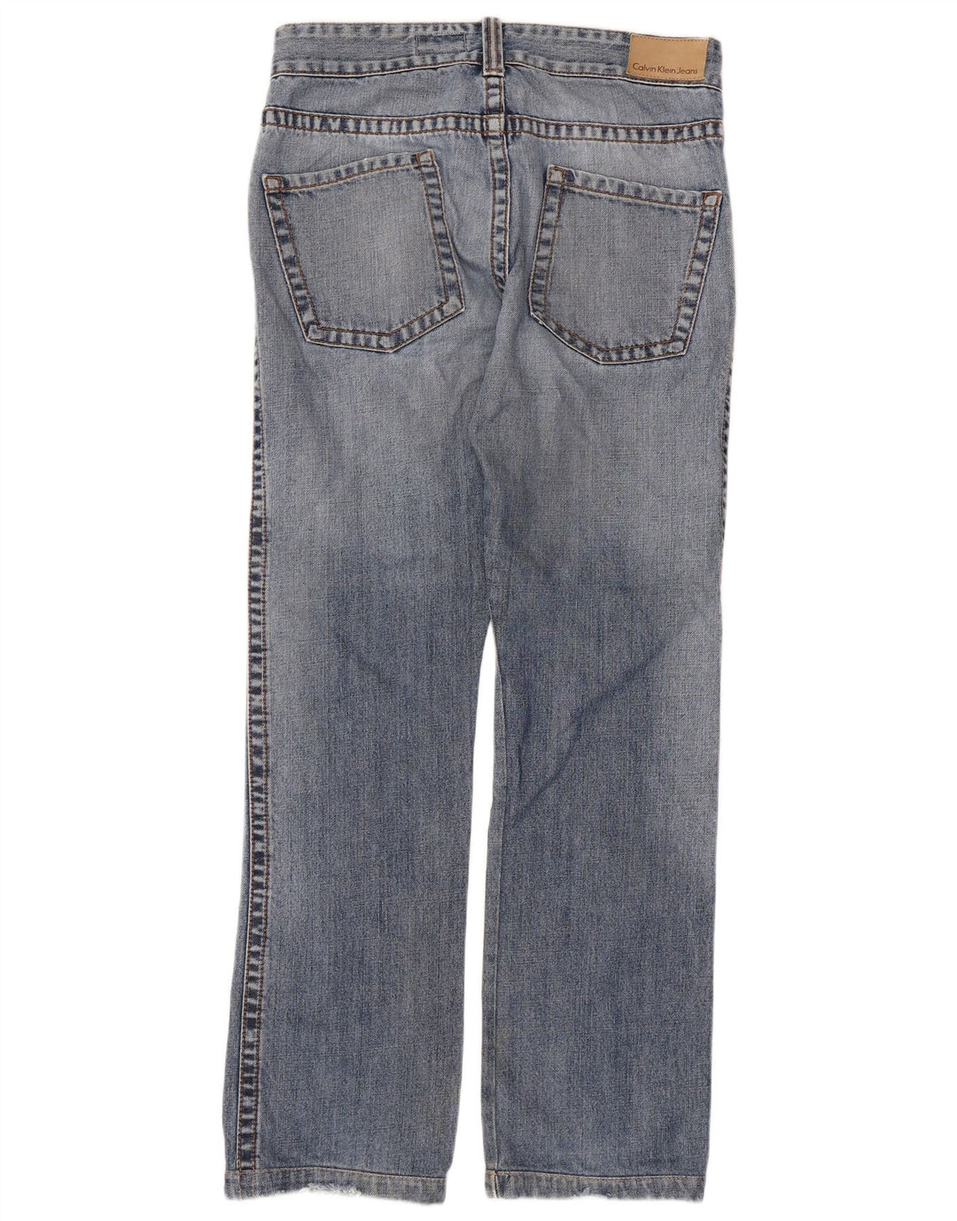 Calça jeans reta feminina Calvin Klein W32 L31 azul