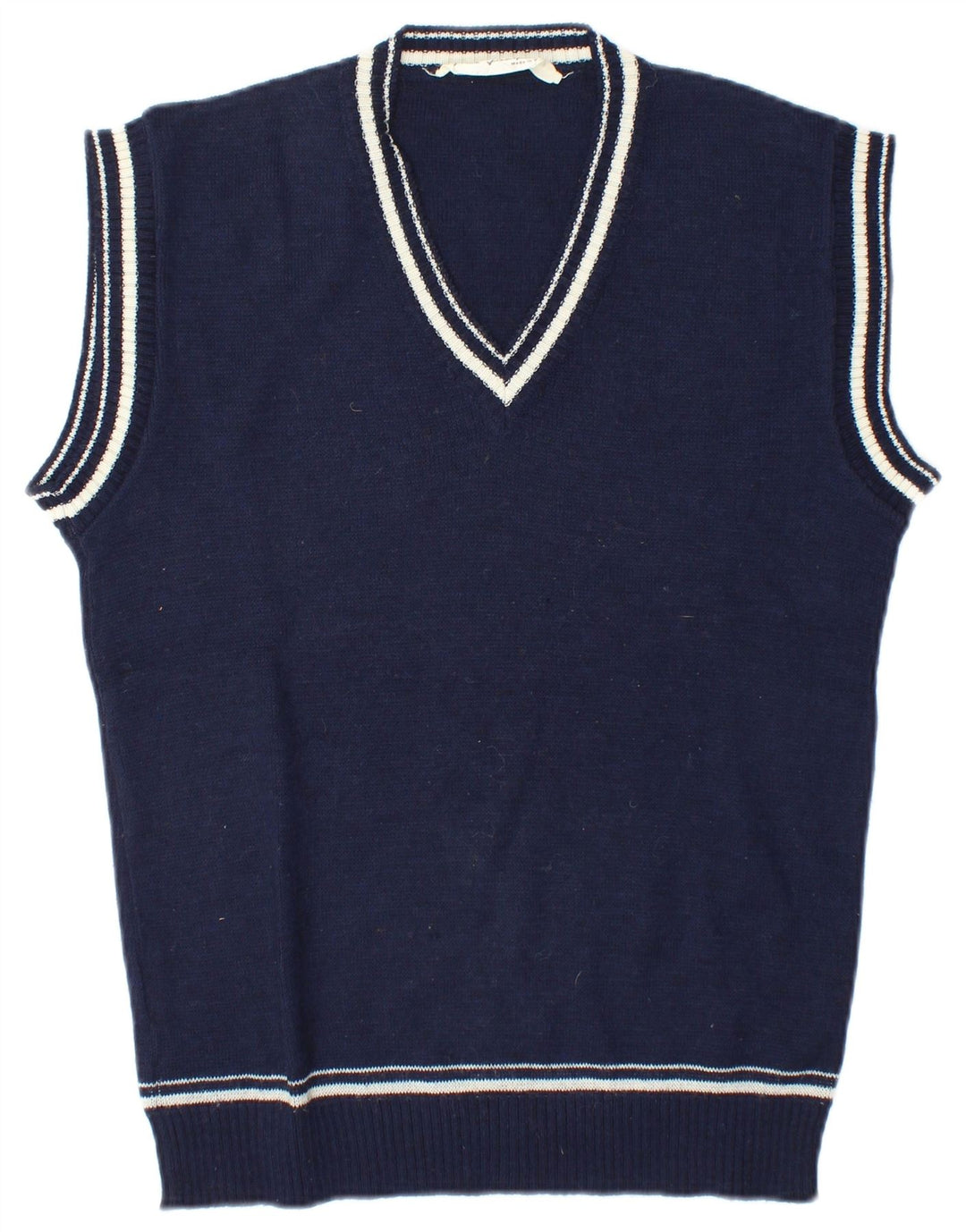 Regata masculina vintage com colete médio azul marinho