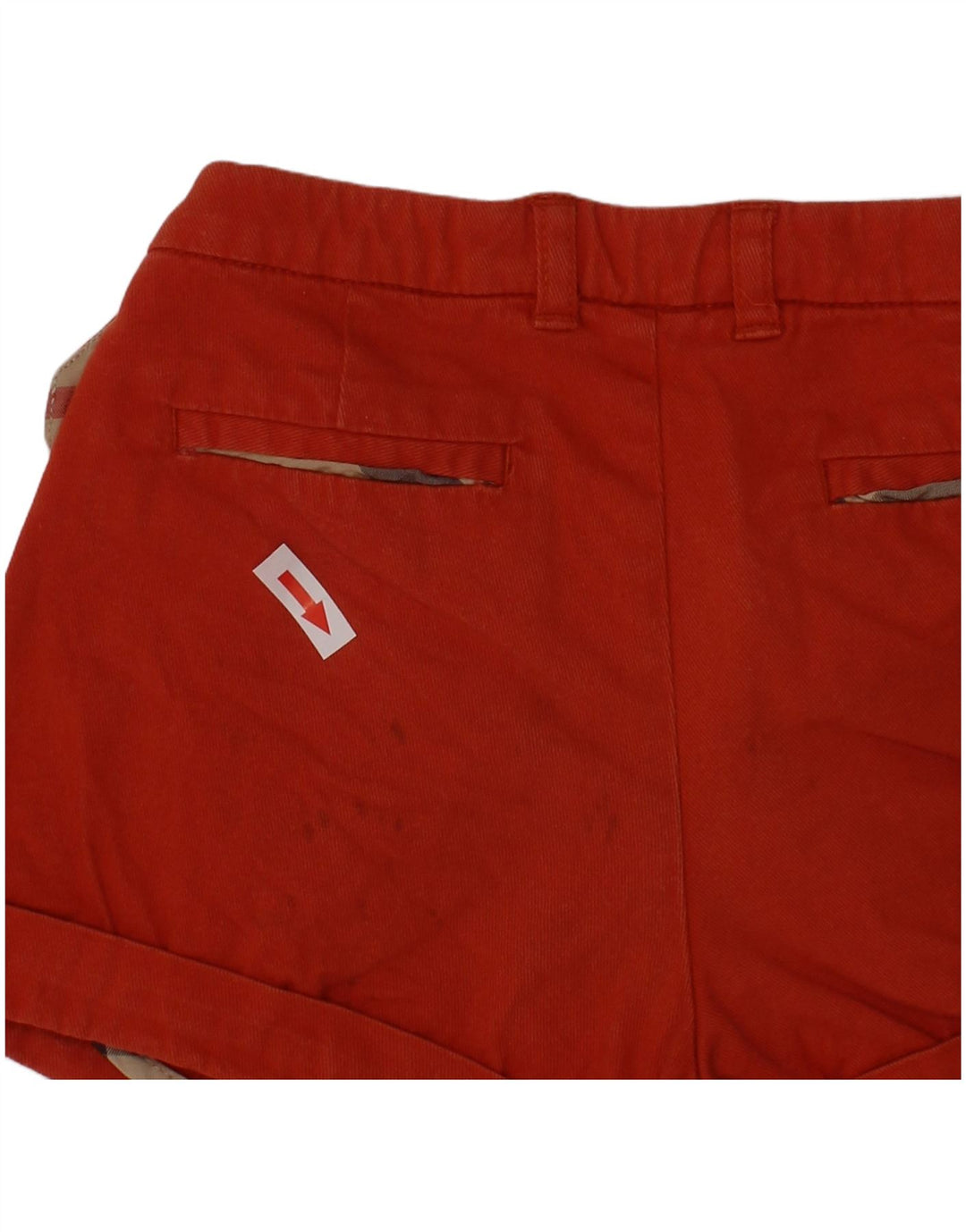 Burberry Girls Chino Shorts 5-6 anos W22 algodão vermelho clássico
