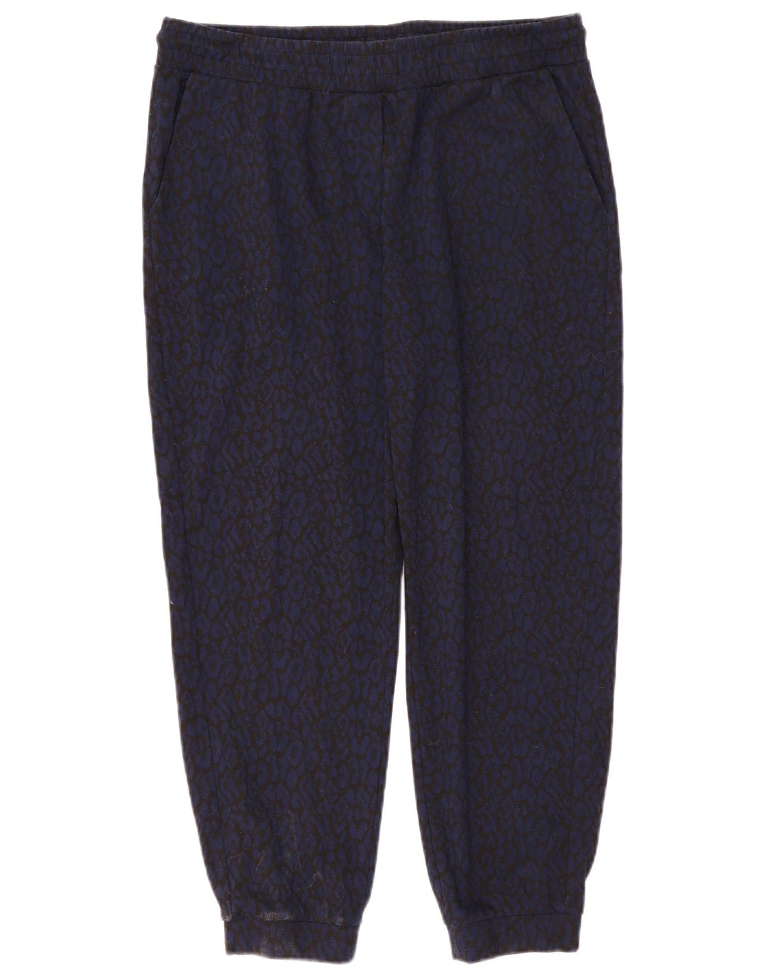 Calça esportiva feminina Marks & Spencer XL azul marinho com estampa animal