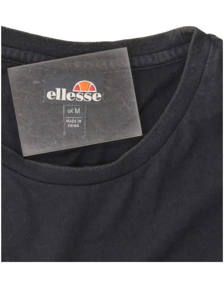 Camiseta masculina gráfica ELLESSE Top médio listrado azul marinho