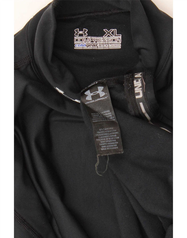 Under Armour Masculino Cold Gear Top Manga Longa XL Preto Poliéster