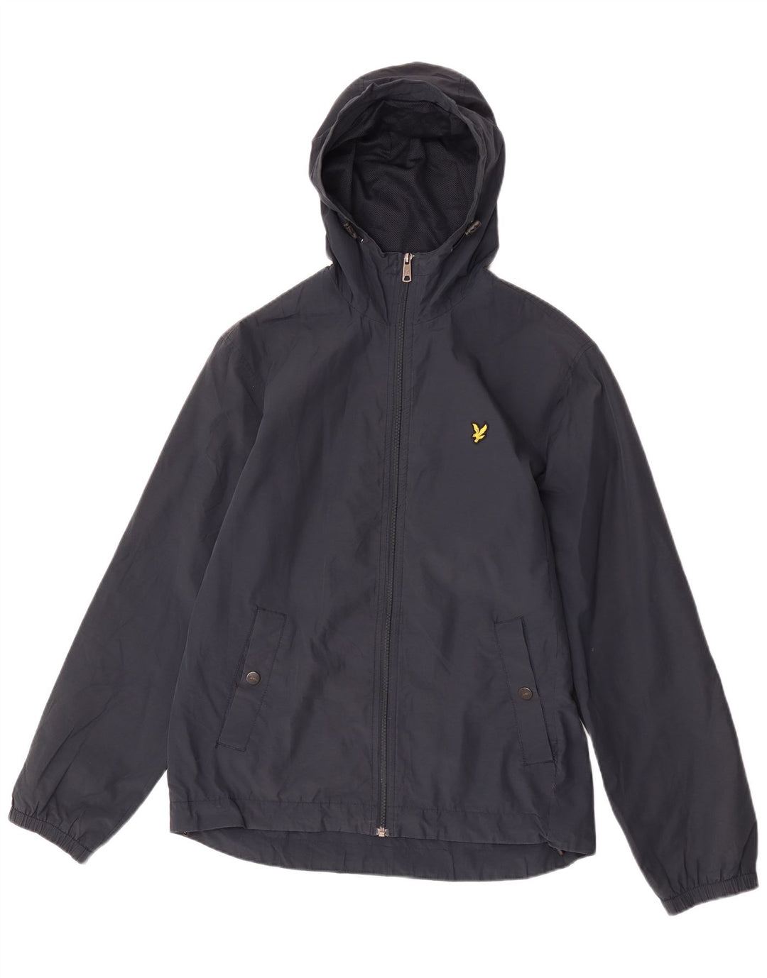 Jaqueta de chuva masculina Lyle & Scott com capuz Reino Unido 38 azul marinho médio