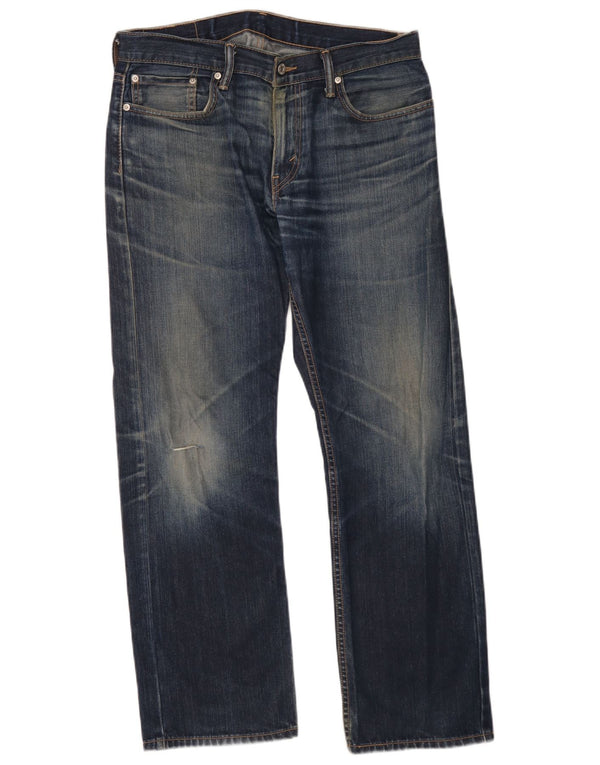 Levi's Mens 514 Straight Jeans W33 L30 Navy Blue Cotton