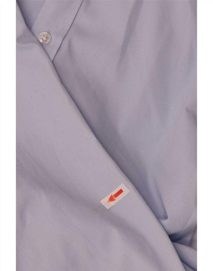Camisa Slim Masculina Marks & Spencer Reino Unido 39/40 15 1/2 Poliéster Azul Médio