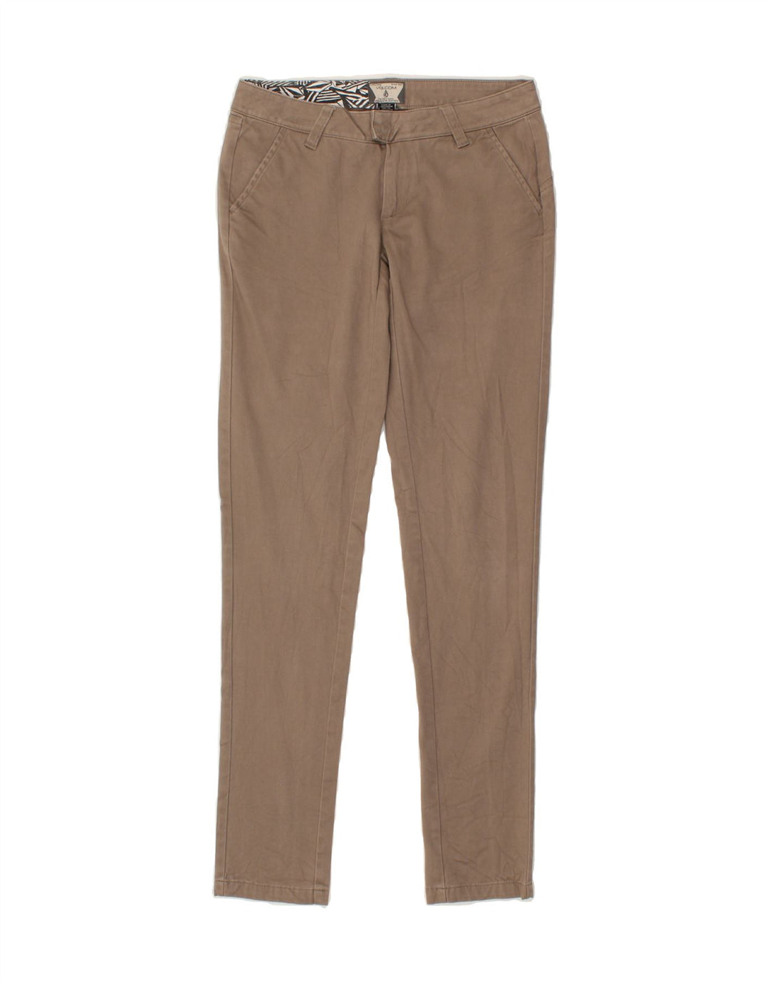 VOLCOM Womens Skinny Chino Trousers W24  L30 Beige Cotton Vintage Volcom and Second-Hand Volcom from Messina Hembry 