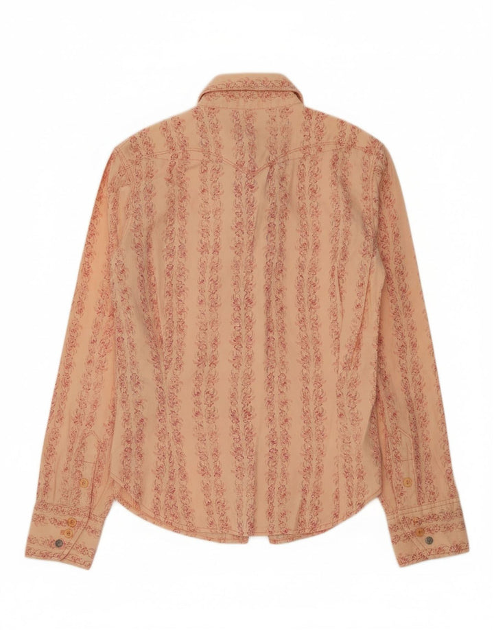 LEVI'S Womens Shirt UK 6 XS Pink Floral Cotton Vintage Levi's and Second-Hand Levi's from Messina Hembry 