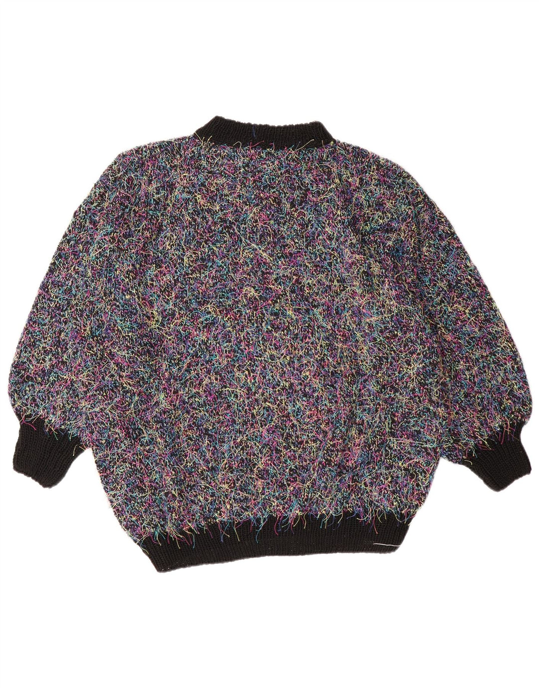 Suéter feminino vintage com gola tartaruga grande tamanho Reino Unido 18 XL multicolorido