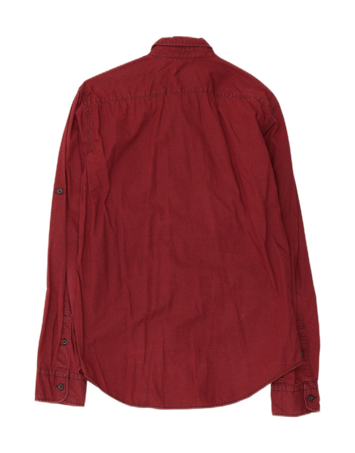 Camisa masculina slim fit LEVI'S algodão manchado vermelho médio