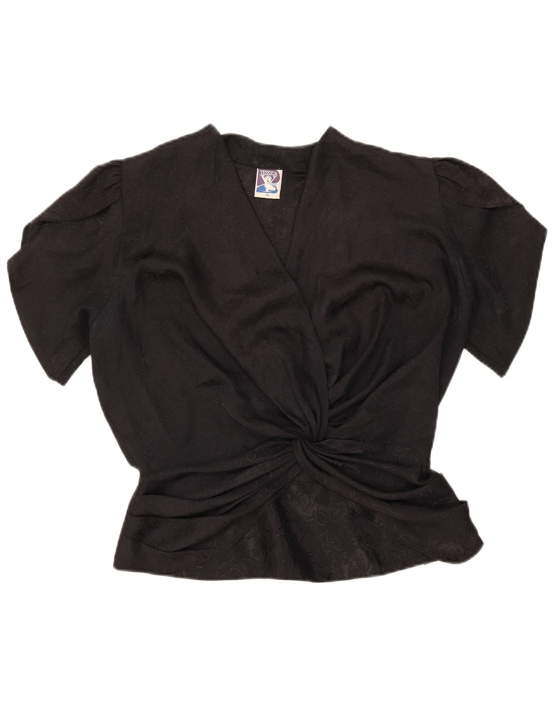 Blusa feminina Yessica EU 38 poliéster floral preto médio