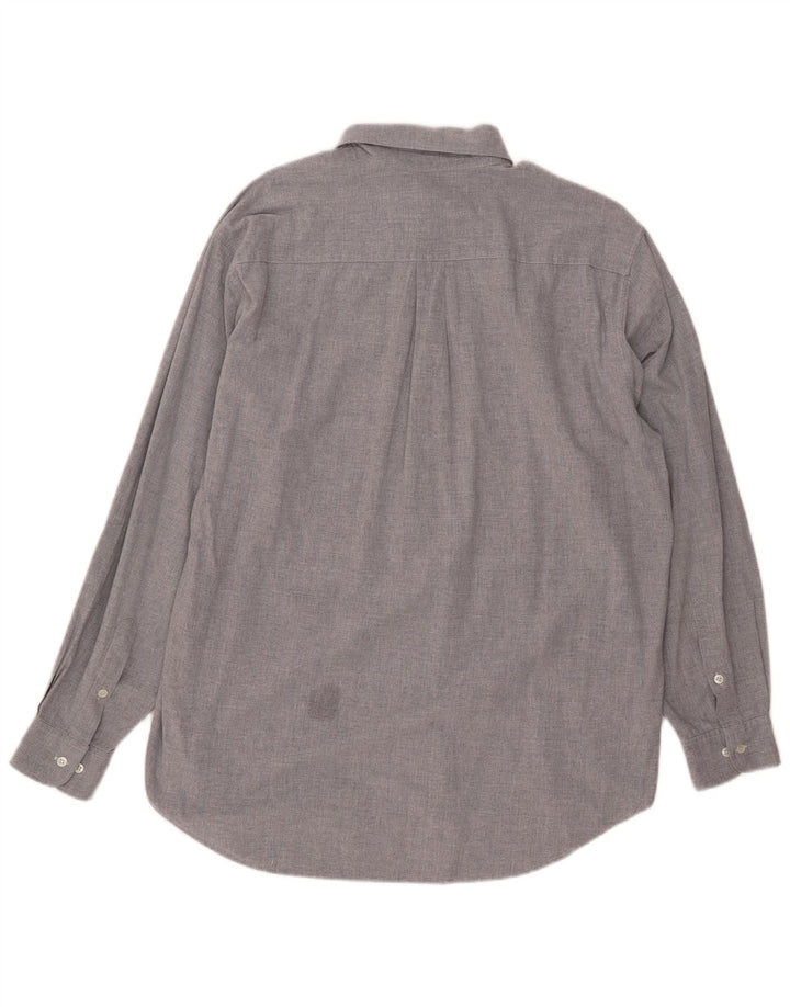 Camisa masculina Benetton grande algodão cinza