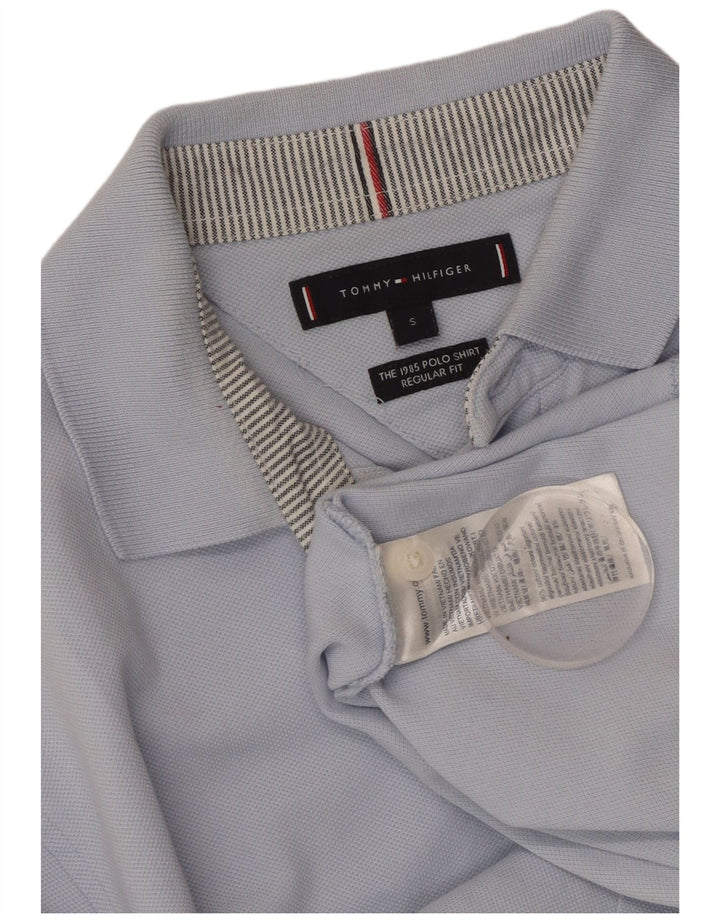 Camisa polo masculina TOMMY HILFIGER regular fit pequena algodão azul