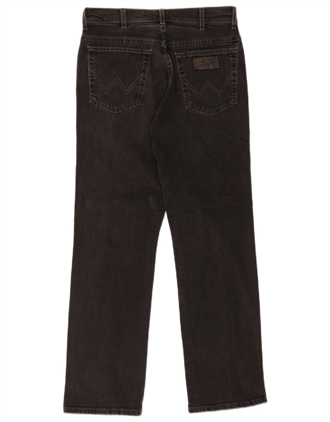 Wrangler Masculino Texas Stretch Straight Jeans W32 L30 Algodão Preto