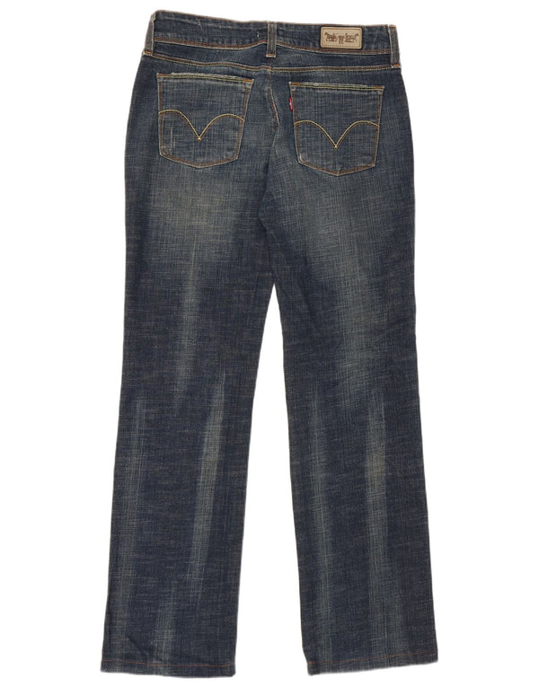 Calça jeans feminina Levi's 570 Straight W32 L29 azul marinho algodão