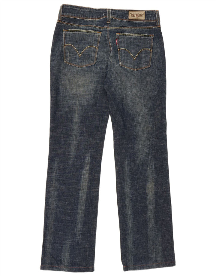 Calça jeans feminina Levi's 570 Straight W32 L29 azul marinho algodão