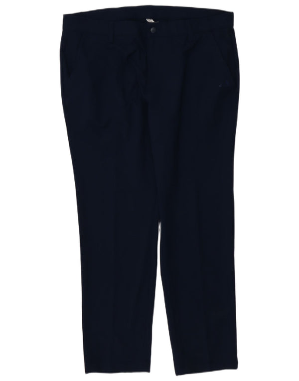 Calças Chino Retas Masculinas ADIDAS W36 L30 Azul Marinho Poliéster