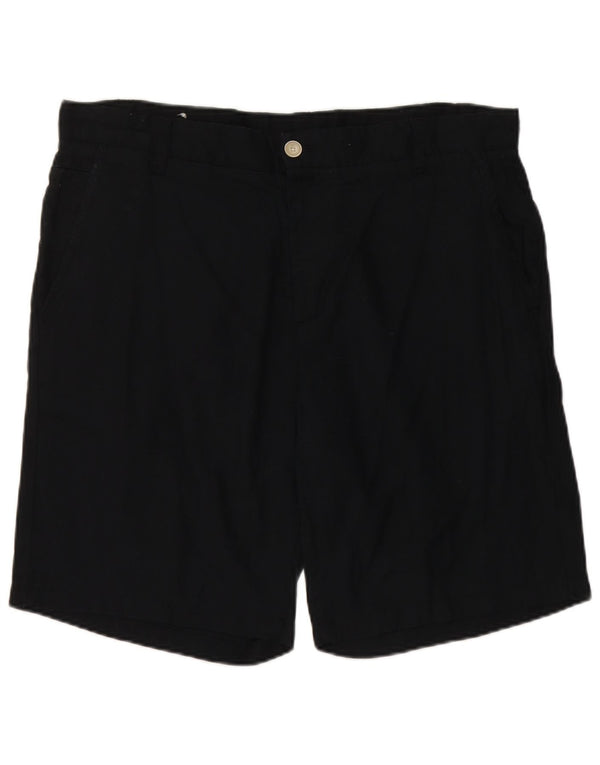 Zara Mens Chino Shorts EU 46 XL W36 Linho Azul Marinho