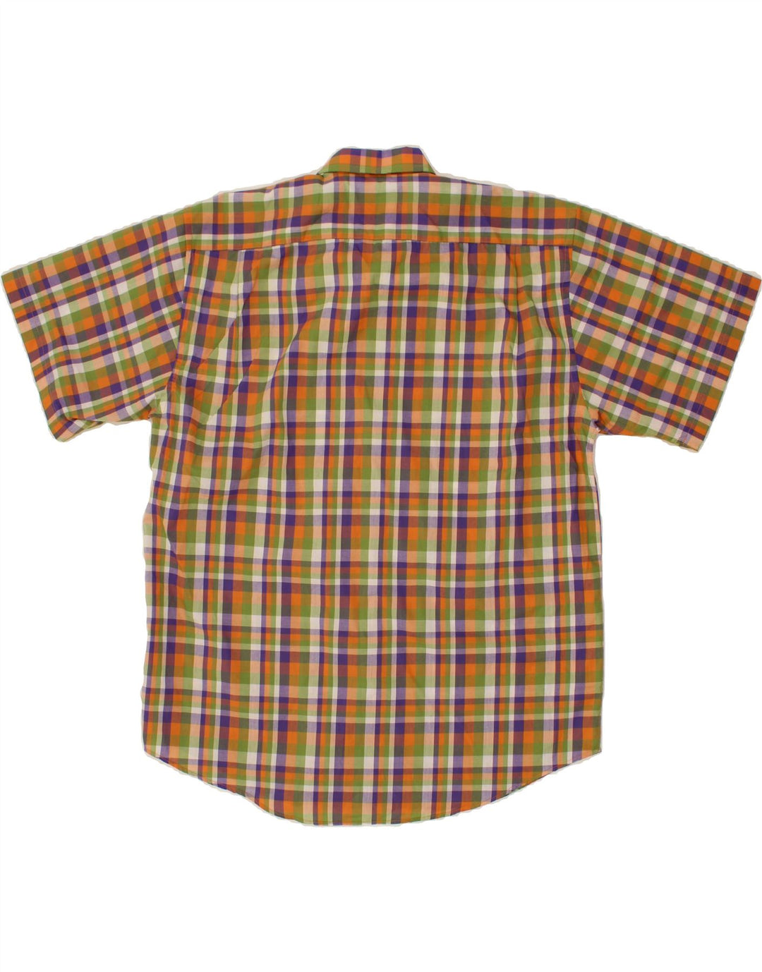 ARROW Mens Short Sleeve Shirt 2XL Green Check Cotton Vintage Arrow and Second-Hand Arrow from Messina Hembry 