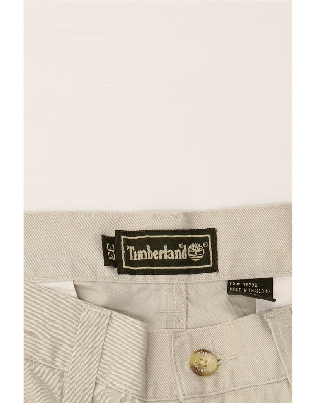 TIMBERLAND Mens Tapered Casual Trousers W33 L30 Beige Cotton Vintage Timberland and Second-Hand Timberland from Messina Hembry 