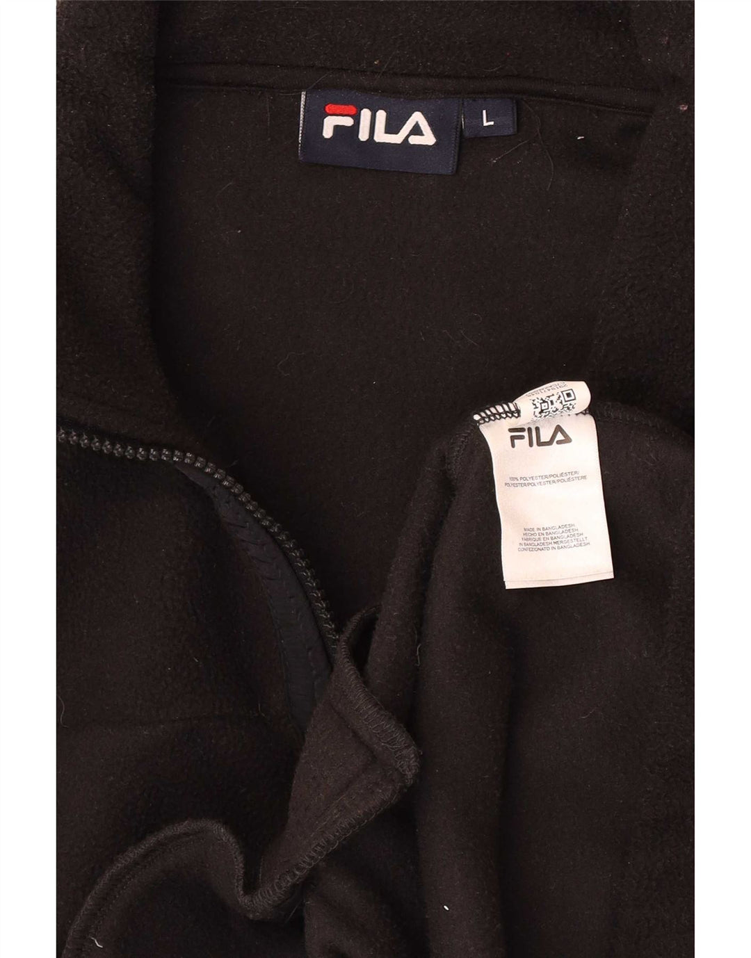 Jaqueta masculina Fila Fleece UK 40 grande poliéster preto