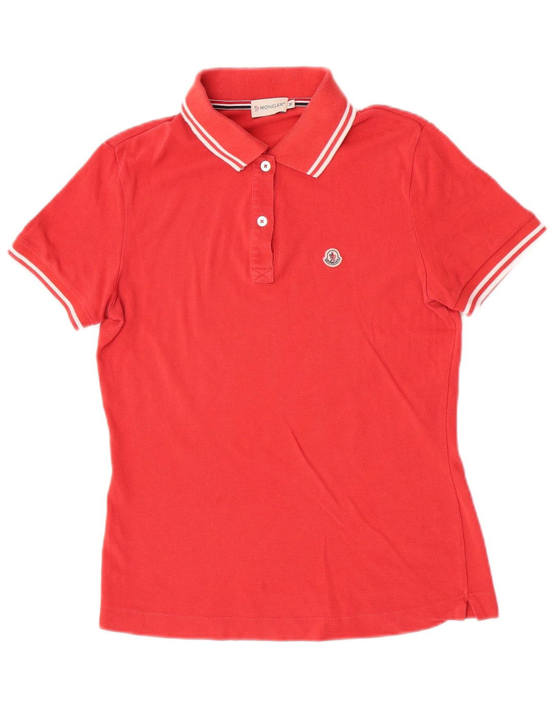 Camisa polo feminina Moncler vermelho médio