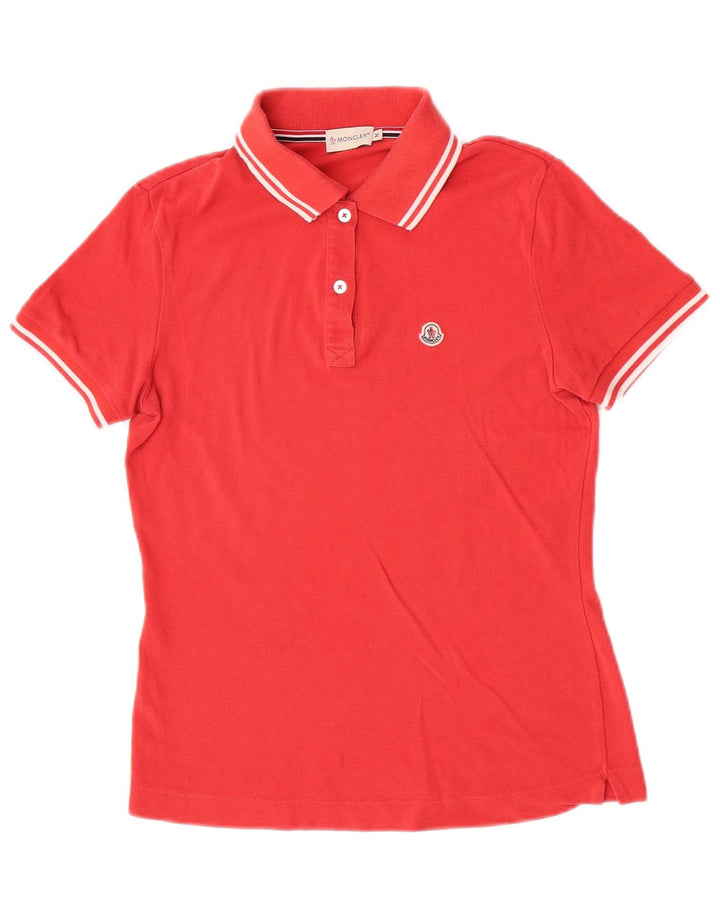 Camisa polo feminina Moncler vermelho médio
