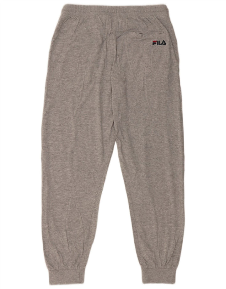 Calça de treino masculina Fila joggers grande algodão cinza