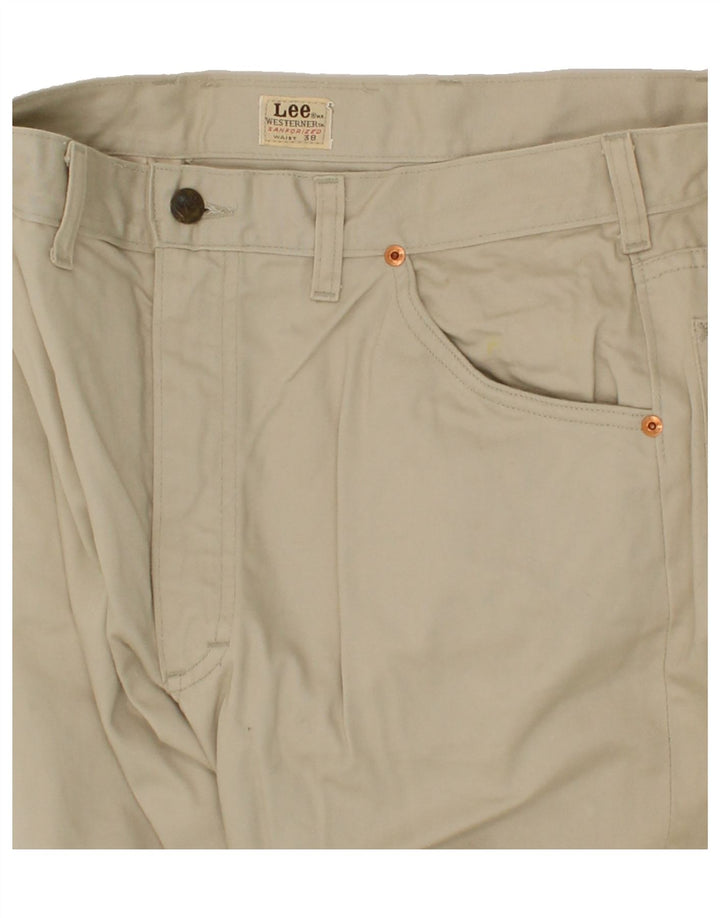 LEE Mens Straight Casual Trousers W38 L30  Beige Vintage Lee and Second-Hand Lee from Messina Hembry 