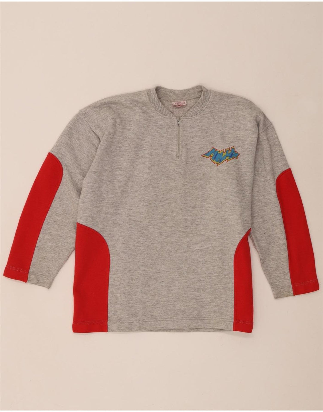 Stefanel Meninos Moletom Gráfico Jumper 10-11 Anos Cinza Colorblock