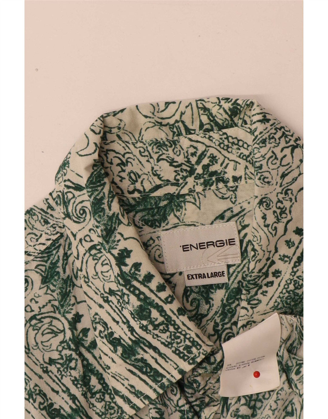 Camisa masculina Energie XL verde algodão paisley