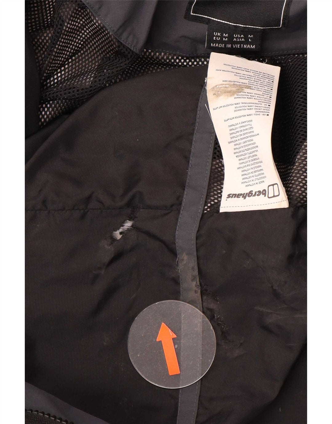 Berghaus Mens Rain Jacket UK 38 Poliéster preto médio