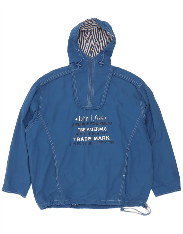 Jaqueta anorak gráfica com capuz grande John F Gee Boys 15-16 anos azul