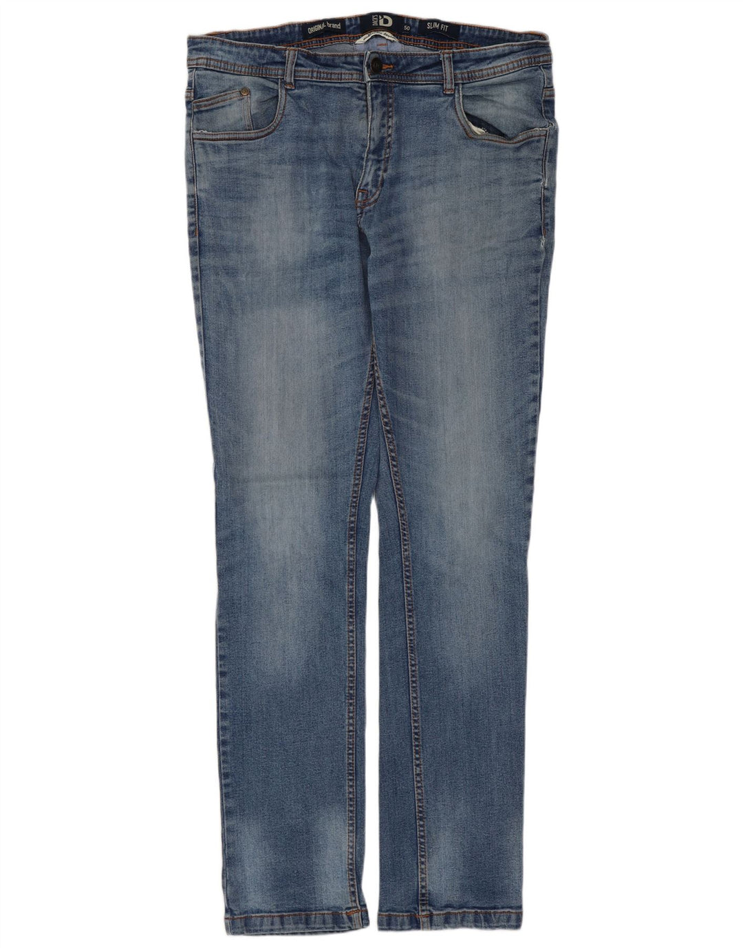 DACK'S Jeans Slim Masculino IT 50 Grande W34 L31 Azul Algodão