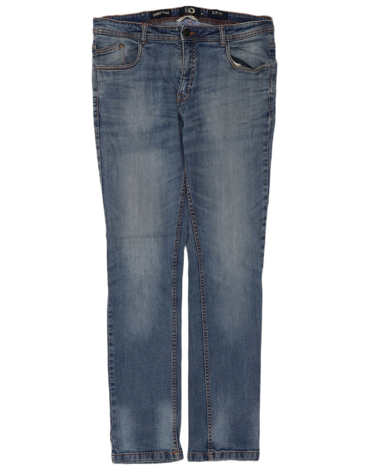 DACK'S Jeans Slim Masculino IT 50 Grande W34 L31 Azul Algodão
