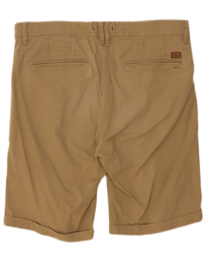 Zara Mens Chino Shorts EU 40 Médio W31 Algodão Bege