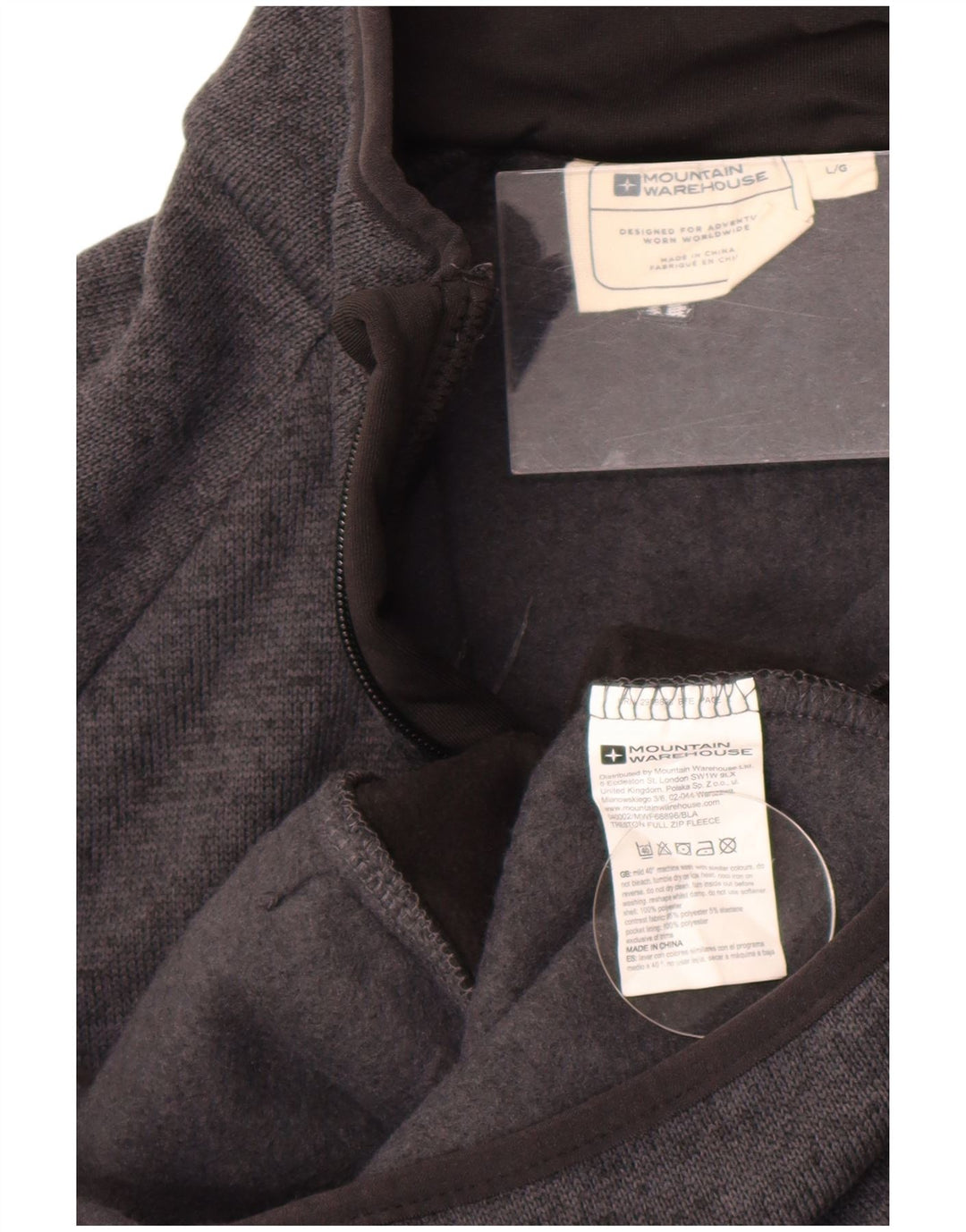 Jaqueta masculina de agasalho Mountain Warehouse grande bloco cinza colorido