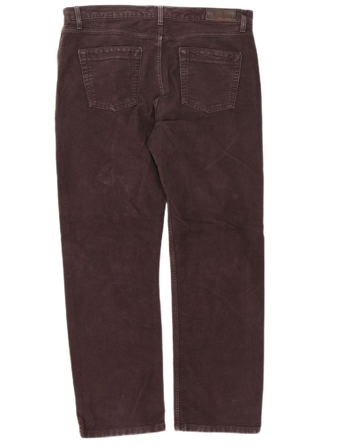 Calça casual masculina Marks & Spencer regular W36 L31 algodão marrom