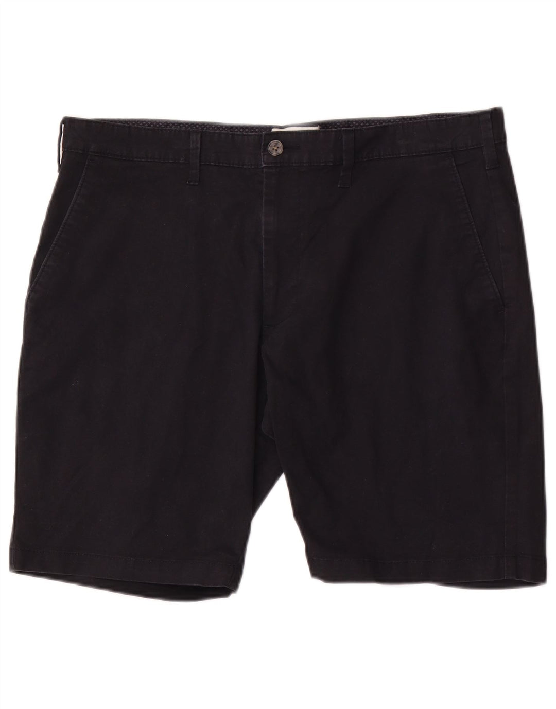 Shorts chino masculino Marks & Spencer W36 grande algodão azul marinho