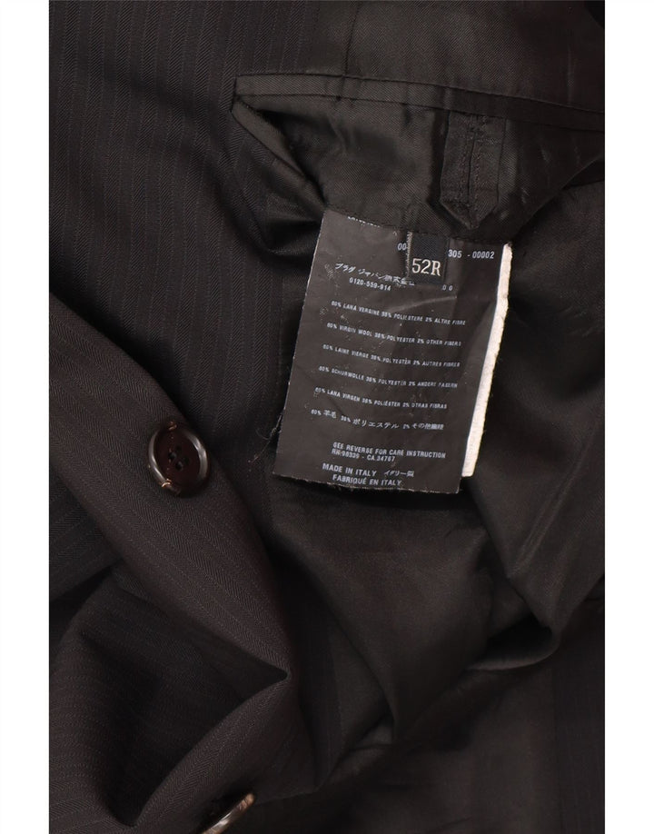 PRADA Masculino 3 botões 2 peças terno IT 52 XL W34 L30 preto clássico