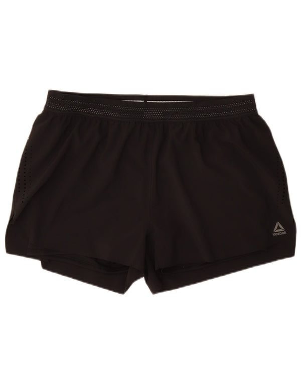 Shorts esportivos femininos REEBOK UK 20/22 XL poliéster preto