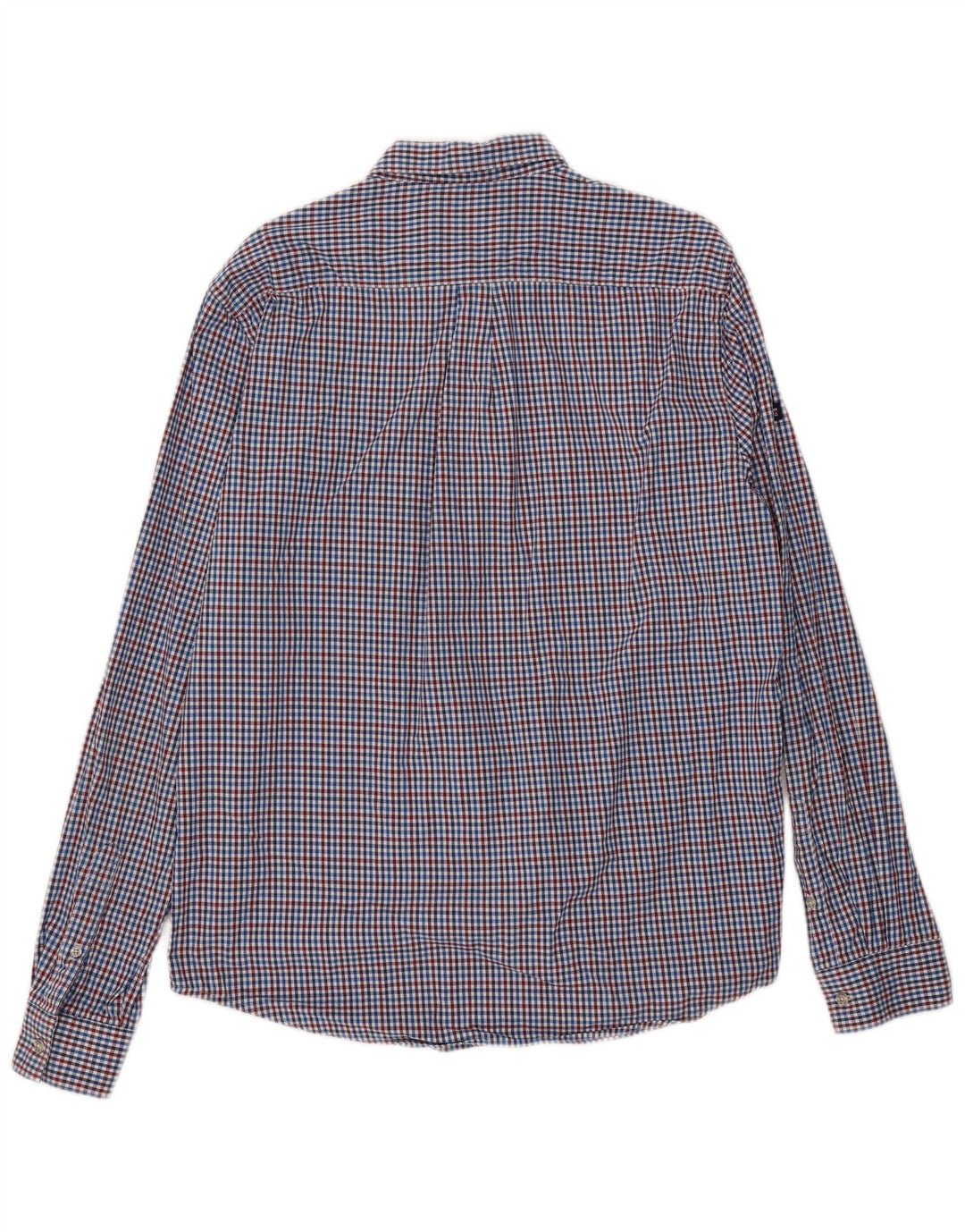 Camisa masculina Superdry Regular Fit XL azul algodão guingão