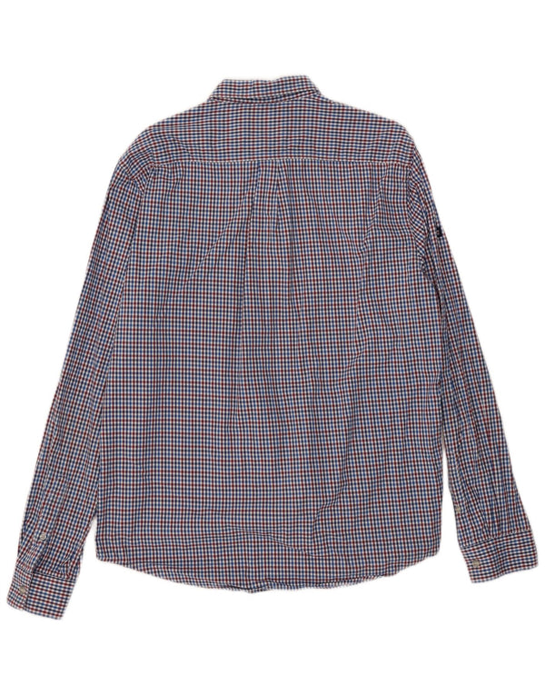 Camisa masculina Superdry Regular Fit XL azul algodão guingão