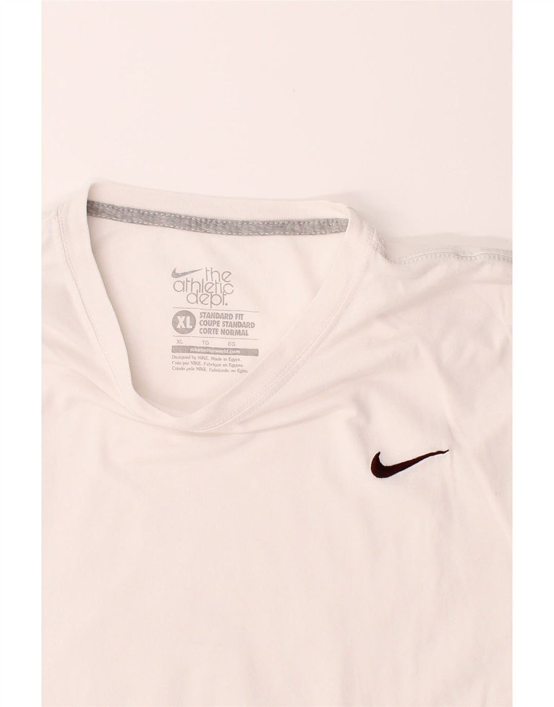 NIKE Mens Standard Fit T-Shirt Top XL White Cotton Vintage Nike and Second-Hand Nike from Messina Hembry 
