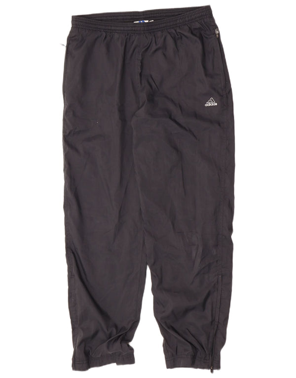 Calça de treino feminina Adidas Joggers UK 14 grande poliéster preto