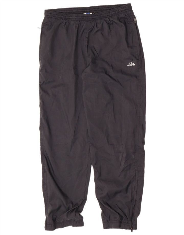 Calça de treino feminina Adidas Joggers UK 14 grande poliéster preto